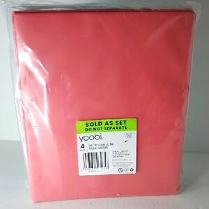 4 pack 0.5" Binders with Tab Dividers Yoobi Pink Cream Blue Green Binder Set